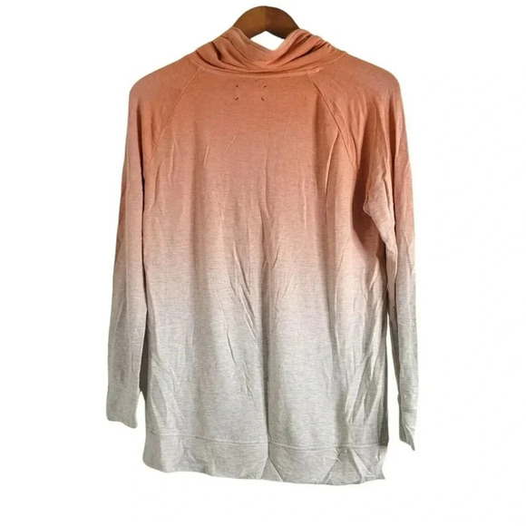 Lou & Grey  Softblend Cowl Neck Pull Over Sweater Size S orange & beige  Womens - Picture 2 of 10
